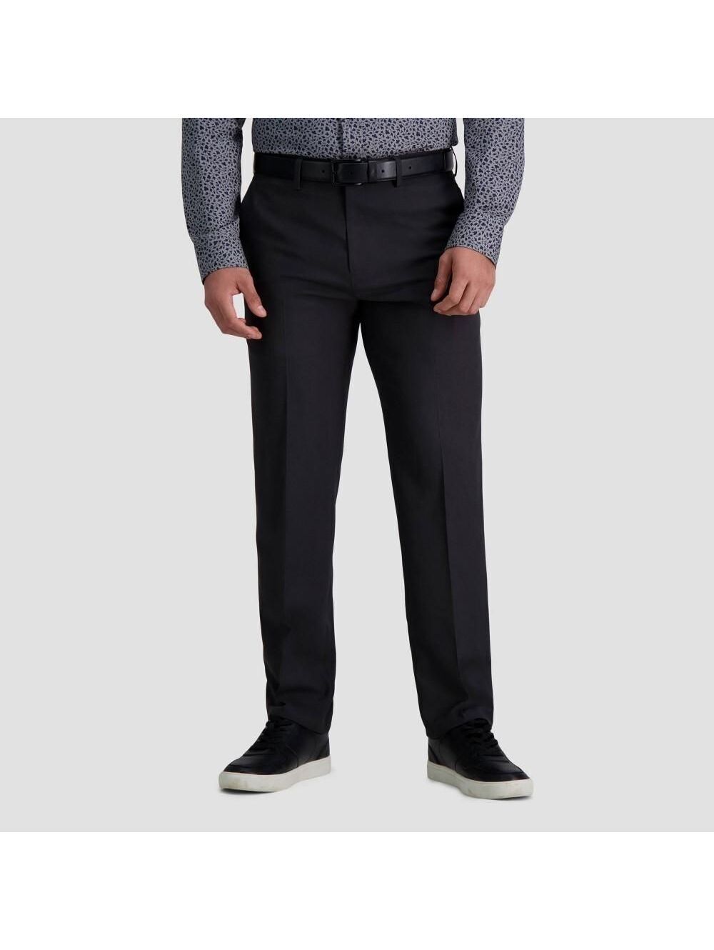 Haggar H26 Men's Premium Stretch Straight Fit Trousers - Charcoal Gray 38x32